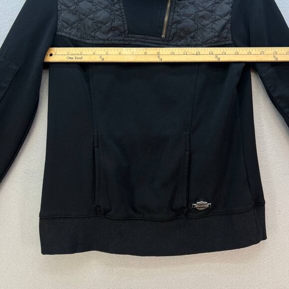 Harley Davidson Performance Women's Quarter Zip Jacket Size S Black Quilted - Picture 5 of 16